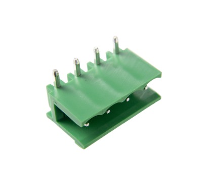 BR8MN1-04 BORNE RECEPTÁCULO PARA PCI, 4 VIAS, 90 GRAUS, PASSO 5,08MM, LATERAL ABERTA, VERDE METALTEX°°