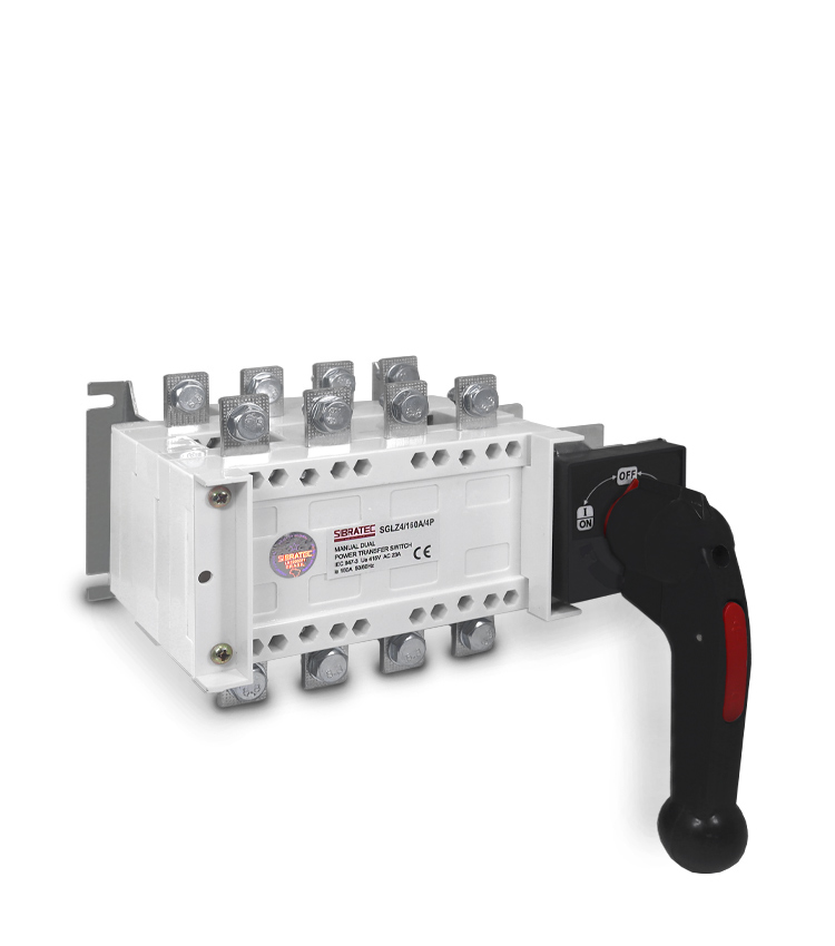CHAVE DE TRANSFERÊNCIA MANUAL REDE/GERADOR SGLZ4 400A 4 POLOS - 3 POSIÇÕES - IL8409 SIBRATEC°°