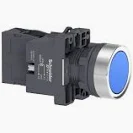BOTÃO DE PRESSÃO EMBUTIDO AZUL 22MM 24VCA XA2EW36B1 SCHNEIDER°°