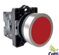 BOTÃO PLÁSTICO VERMELHO 22MM IMPULSO XA2EA42 SCHNEIDER°°