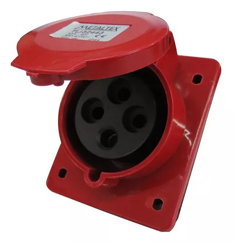 TLI32443 TOMADA DE EMBUTIR INCLINADA 32A 380V 3P+T - METALTEX °°