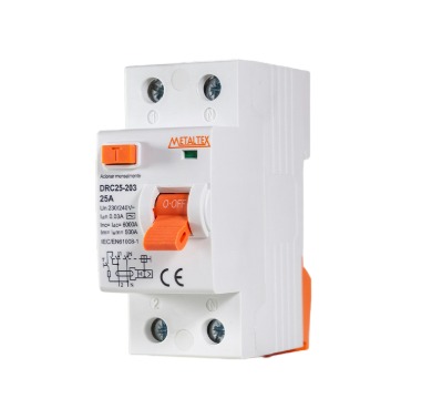 DRC25-203 INTERRUPTOR DIFERENCIAL 2P-30MA 25A METALTEX°°
