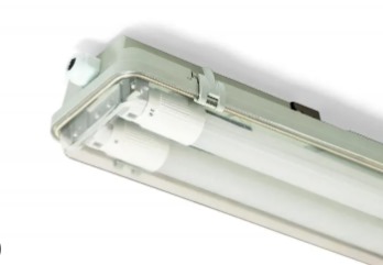 LUMINARIA HERMETICA P/LAMPADA TUB T8 IP65 60CM/G13-LLT60 ILUMI°°