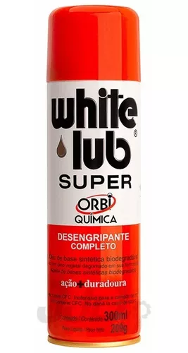 LUBRIFICANTE WHITE LUB SUPER SPRAY 300ML ORBI  ILMLUBW3 ORBI QUÍMICA°°