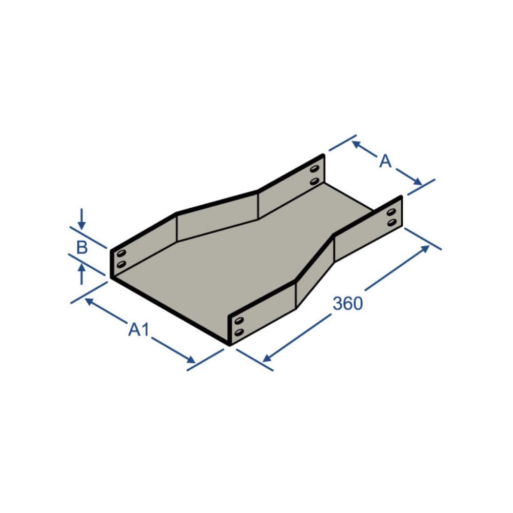 REDUÇÃO CONCENTRICA PES.T25 100X300X100MM#14 PZ#16 PZ ABA EXT.19MM ILRED16PZ PERFIL LÍDER°°