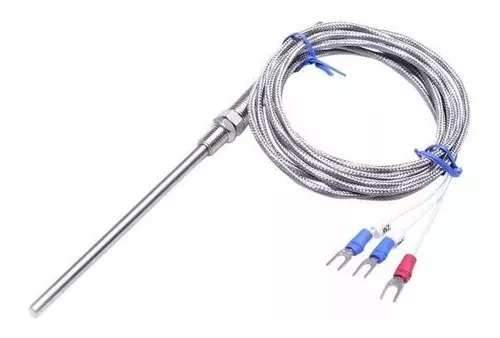 TERMOPAR SENSOR PT100 PONTA INOX 100MM 2 METROS ILM-PT100I°°