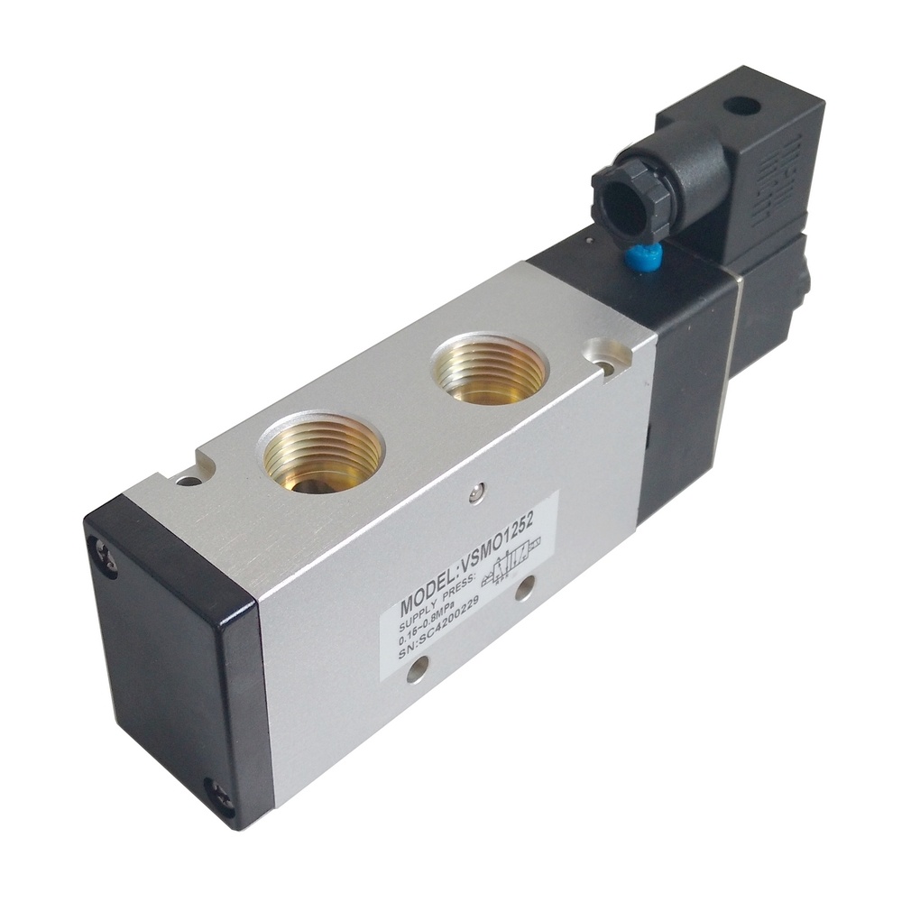 VALVULA SIMPLES SOLENOIDE 5/2 VIAS R.1/2 4V41015BG AIRTAC°°