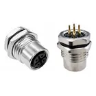 CONECTOR M12 FEMEA 4 PINOS RETO PARA PAINEL°°