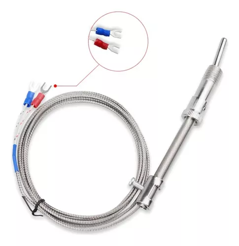 SENSOR DE TEMPERATURA TERMOPAR TIPO K 0-600°C 2MT METALTEX°°