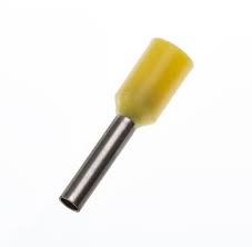 TERMINAL TUBOLAR SIMPLES AMARELO 1,0 MM C8 - 100 PC - E1008 ELETROKIT°°