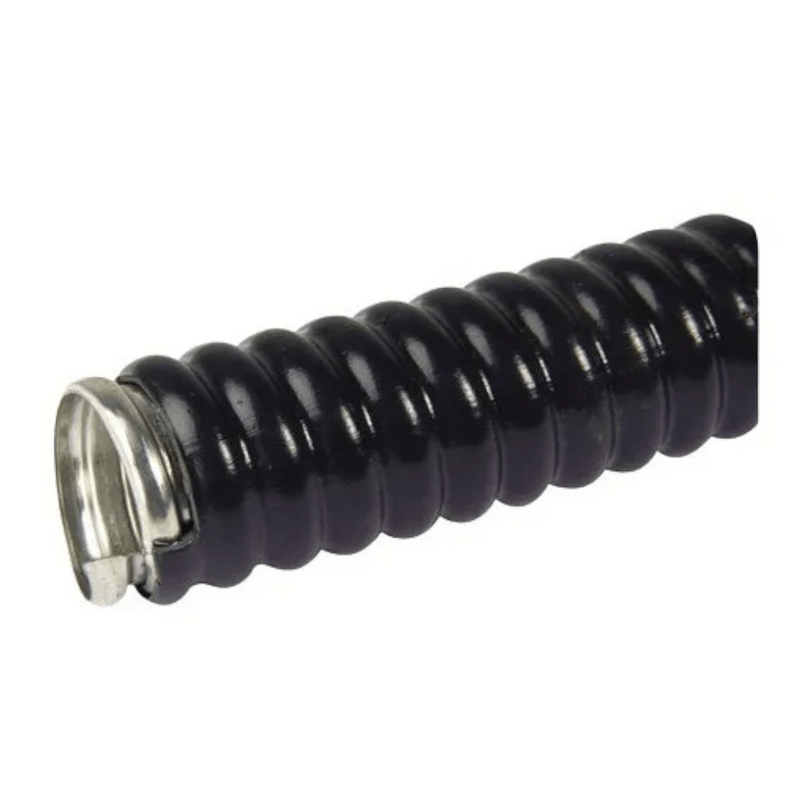 ELETRODUTO FLEXÍVEL METÁLICO SEALTUBO PVC CLORETO POLIVINILA 1" TGVP PRETO 209