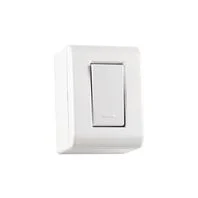 CAIXA DE SOBREPOR COM 1 INTERRUPTOR SIMPLES 10 A 250 V TRAMONTINA LIZFLEX BRANCA 57304001 TRAMONTINA°°