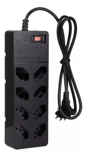 FILTRO DE LINHA COM DPS ICLAMPER ENERGIA 8 TOMADAS