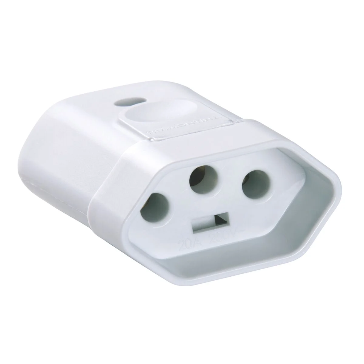 PLUGUE FÊMEA 2P+T 10 A 250 V TRAMONTINA BRANCO 57402053 TRAMONTINA °°