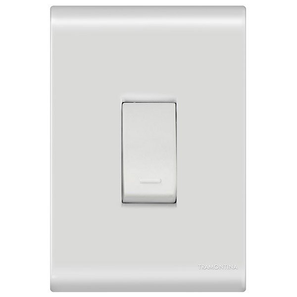 CONJUNTO 4X2 COM 1 INTERRUPTOR SIMPLES TRAMONTINA LIZ 10 A 250 V BRANCO 57170001 TRAMONTINA°°