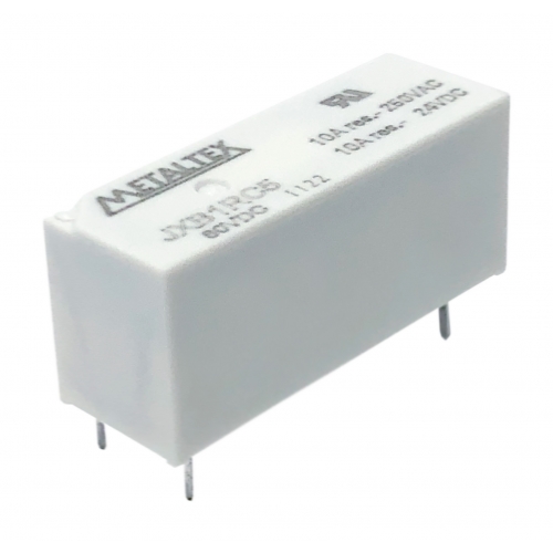 JXB1RC2 RELÉ MINIATURA DE POTÊNCIA, 1 CONTATO REVERSÍVEL, TENSÃO DE BOBINA 12 VCC, CAPACIDADE DE 8 AMPERES METALTEX°°