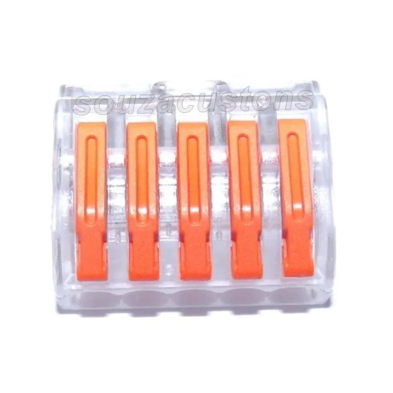 CONECTOR ILUMINAÇÃO INCOLOR 5 VIAS 4,0 MM² PC625 PCSUN°°