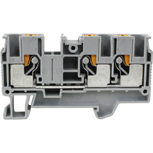 CONECTOR PASSAGEM PUSH-IN 6MM² - 3 VIAS - CINZA BP6-F3C METALTEX°°