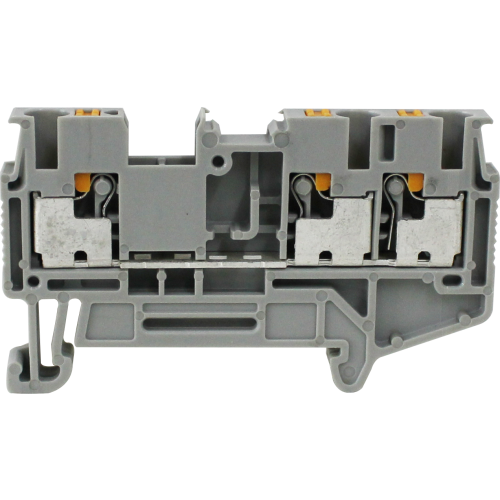 CONECTOR PASSAGEM PUSH-IN 2,5MM² - 3 VIAS - CINZA BP2-F3C METALTEX°°