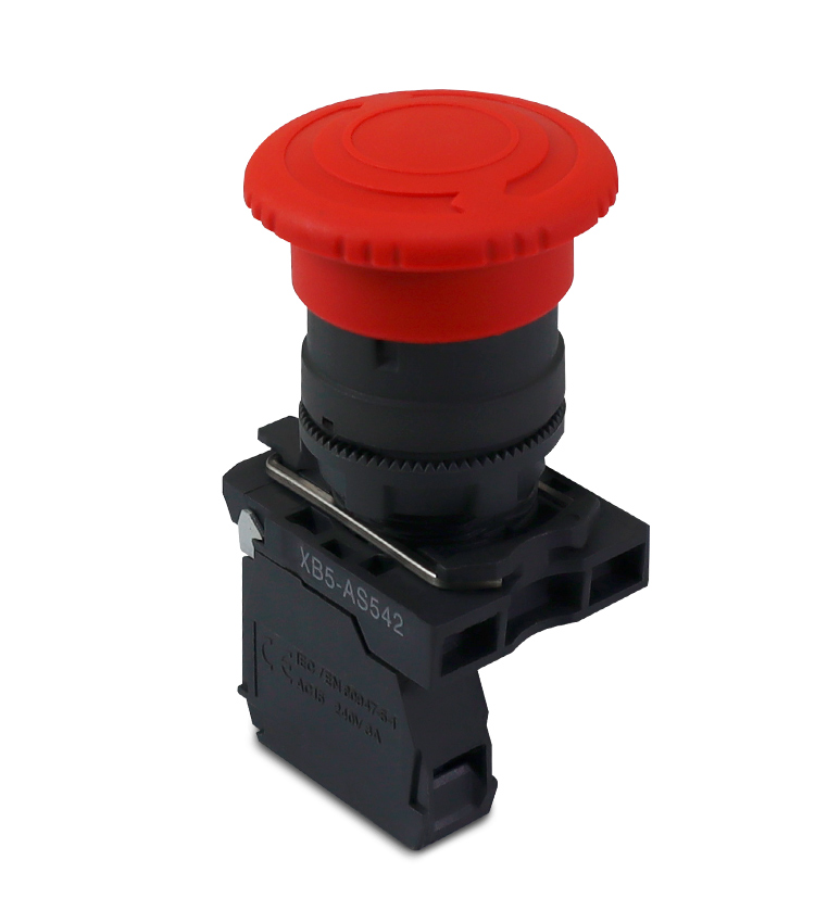 BOTÃO DE EMERGÊNCIA XB5-AS542 COM TRAVA(GIRA PARA DESTRAVAR)BLOCO COM 1NF DE RUPTURA POSITIVA (NR12)SCHNEIDER ELECTRIC°°