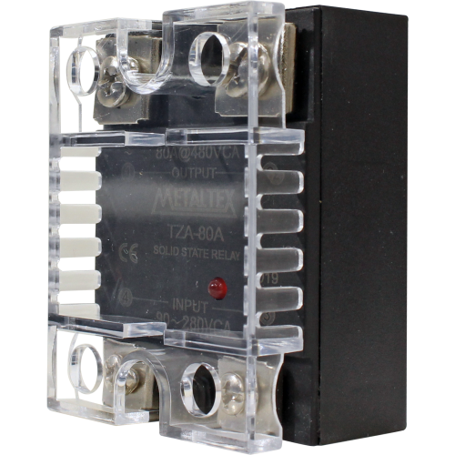 RELÉ SSR - INPUT 90~280VCA / OUTPUT 40A@48~530VCA TZA-40A METALTEX°°