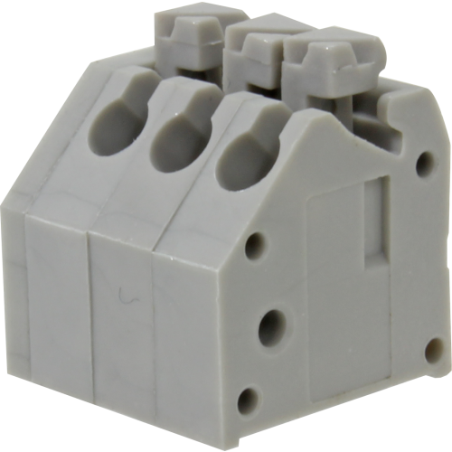 BR1303C BORNE 45 GRAUS PARA PCI, 3 VIAS, PASSO 3,5MM, ALTURA DE 11,5MM, CONEXAO MOLA, CINZA METALTEX °°