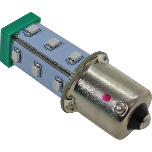 S15-L57G LED P/SOQUETE BA15S 24V -VERDE METALTEX°°