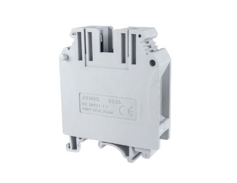 BS35C1 BORNE DE PASSAGEM CINZA 35MM² - CONEXÃO POR PARAFUSO METALTEX°°