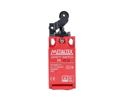 FS9524 CHAVE FIM DE CURSO SEGURANÇA 2NF+1NA - ROLETE METALTEX°°