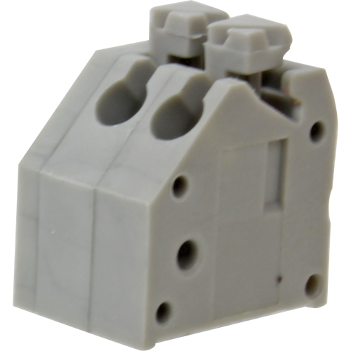 BR1302C BORNE 45 GRAUS PARA PCI, 2 VIAS, PASSO 3,5MM, ALTURA DE 11,5MM, CONEXAO MOLA, CINZA PC100 UN METALTEX°°