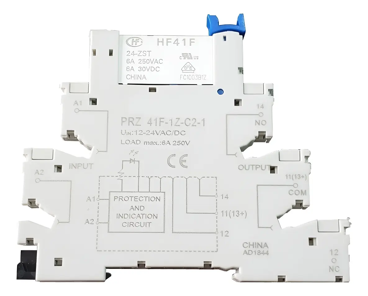 INTERFACE A RELÉ 6A 6~24VAC/DC 41F-1Z-C2-1 HF°°
