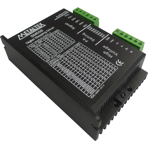SM556 DRIVE PARA MOTOR DE PASSO DIGITAL - ALIM 24 A 50VCC - 5,6A - ENTRADA DE PULSO 5V METALTEX°°