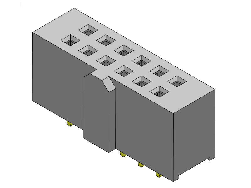 CONECTOR MINI HEADER FEMEA 2*5P PASSO 2,54MM 90° COM TRAVA°°