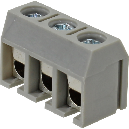 BR103C BORNE MODULAR PARA PCI, 3 VIAS, PASSO 5,0MM, ALTURA DE 10,0MM, CINZA METALTEX°°