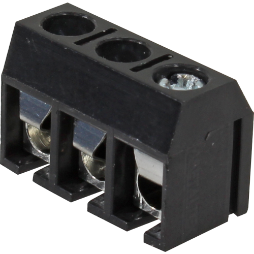 BR103P BORNE MODULAR PARA PCI, 3 VIAS, PASSO 5,00MM, ALTURA DE 10,0MM, PRETO METALTEX°°