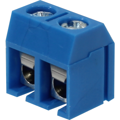 BR102A BORNE MODULAR PARA PCI, 2 VIAS, PASSO 5,0MM, ALTURA DE 10,0MM, AZUL METALTEX°°