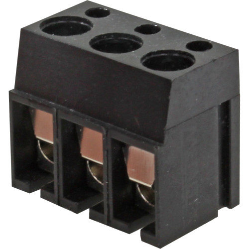 BR003P BORNE MODULAR PARA PCI, 3 VIAS, PASSO 5,0MM, ALTURA DE 12,5MM, PRETO METALTEX°°