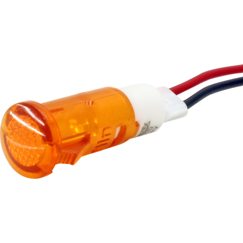 IL10-7Y INDICADOR LED 10MM - 24VCA/CC AMARELA - CABO 200MM METALTEX°°