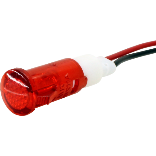 IL10-7R INDICADOR LED 10MM - 24VCA/CC VERMELHA - CABO 200MM METALTEX°°