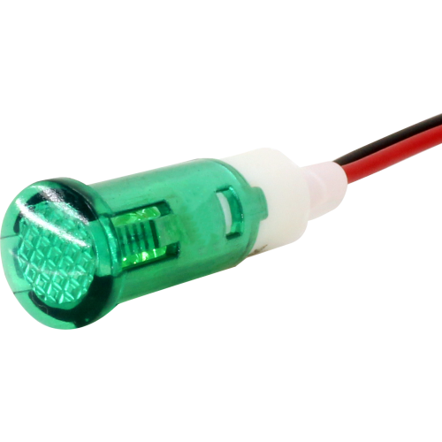 IL10-7G INDICADOR LED 10MM - 24VCA/CC VERDE - CABO 200MM METALTEX °°