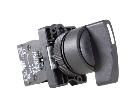 P20SLR4-B-2A CHAVE SELETORA PLÁSTICA KNOB LONGO - 3 POS. FIXAS 45G - 2NA METALTEX °°