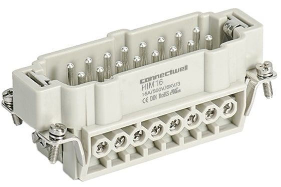 INSERTO MACHO TOMADA MULTIPOLAR 16 POLOS HIM16 CONNECTWELL°°