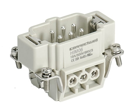 INSERTO MACHO TOMADA MULTIPOLAR 06 POLOS HIM06 CONNECTWELL°°