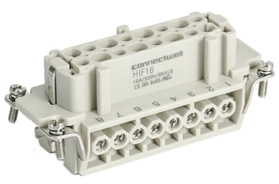 INSERTO FÊMEA TOMADA MULTIPOLAR 16 POLOS HIF16 CONNECTWELL°°