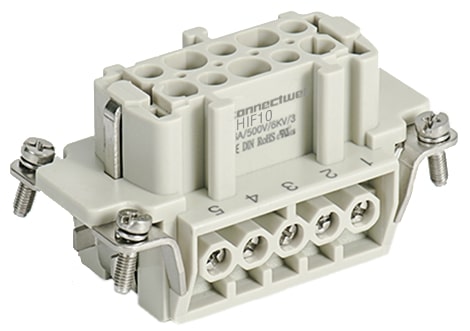 INSERTO FÊMEA TOMADA MULTIPOLAR 10 POLOS HIF10 CONNECTWELL°°