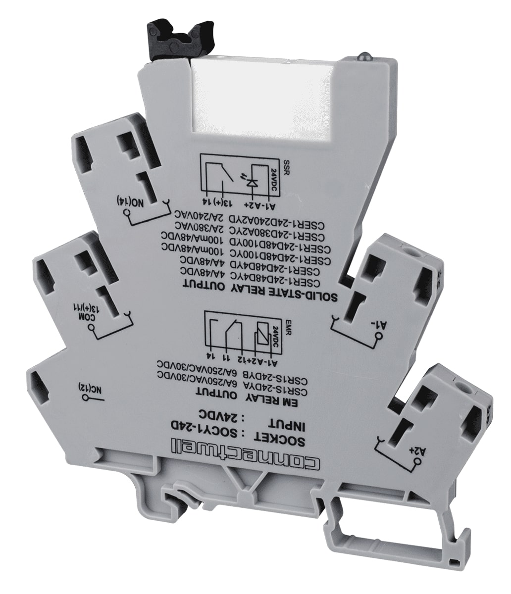 ACOPLADOR A RELE SLIM 1REV-24VCC - PARAFUSO CSR1S-24DYA CONNECTWELL°°