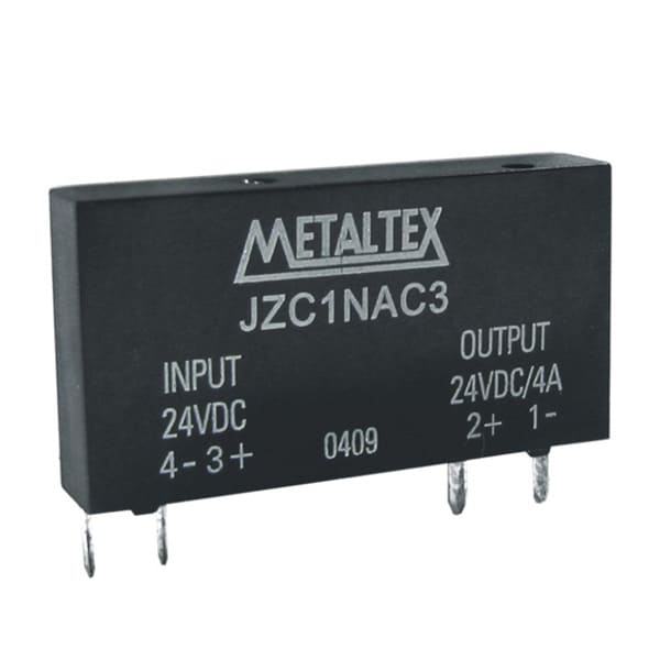 JZC1NAC3 RELÉ DE ESTADO SÓLIDO,1CONTATO NA,4AMPERES,TENSÃO DE CONTROLE 24VCCFAIXA DE TENSÃO DA CARGA 0 A 28,8 METALTEX°°