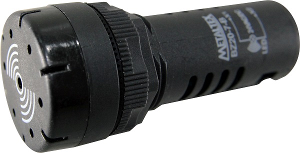 BZ20-7-B SINALIZADOR 22MM SONORO-24VCA/CC - PRETO METALTEX  °°
