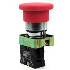 PULSADOR COGUMELO 22MM METÁLICO - VERMELHO - 1NA M20BMR-R-1A METALTEX °°