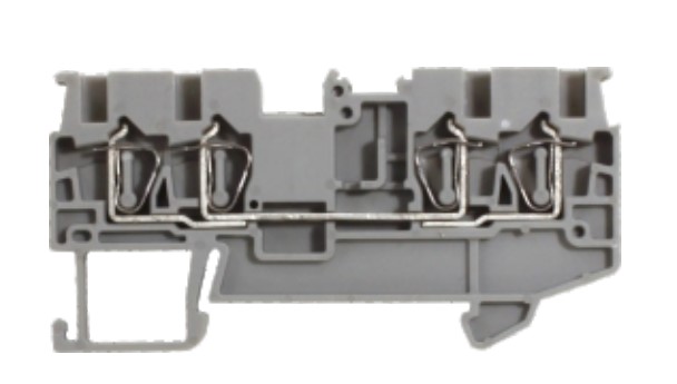 CONECTOR PASSAGEM MOLA 2,5MM² - FRONTAL 4 VIAS - AZUL BK2-F4A METALTEX°°